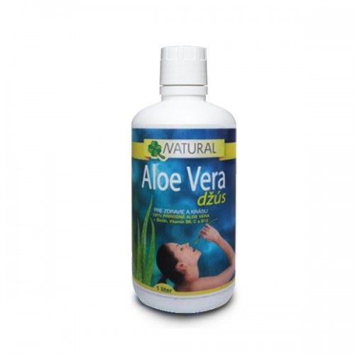 Aloe vera tekutina - obohatená 100% šťava - 1 liter