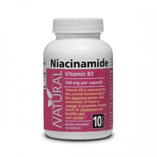 Vitamín B3 - Niacinamid - 500 mg - 100 kapsúl