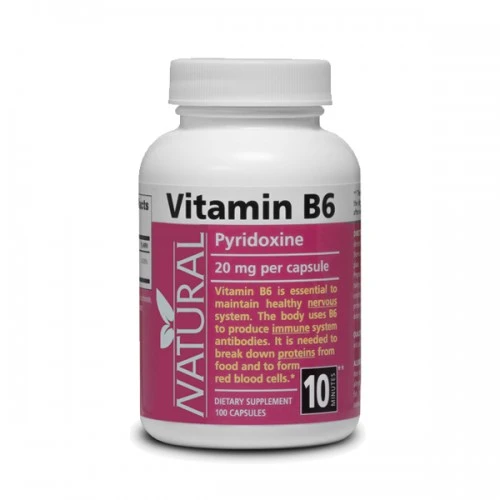 Vitamín B6 - Pyridoxín - 20 mg - 100 kapsúl